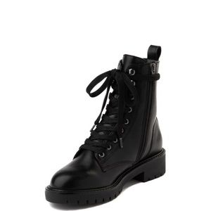 Womens Madden Girl Parker Combat Boot - Black